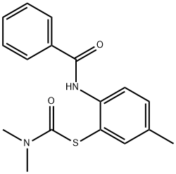 S-(2-BenzoylaMino-5-Methylphenyl)diMethylthiocarbaMic acid Struktur