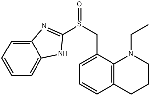 8-((2-benzimidazolyl)sulfinylmethyl)-1-ethyl-1,2,3,4-tetrahydroquinoline Struktur