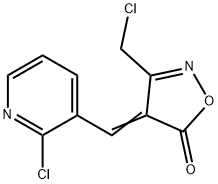 (4E)-3-(chloromethyl)-4-[(2-chloropyridin-3-yl)methylene]isoxazol-5(4H)-one Struktur