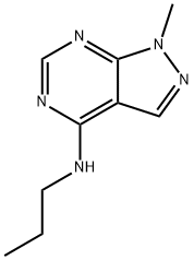 1-Methyl-{N}-propyl-1{H}-pyrazolo[3,4-rctofyo7]pyrimidin-4-amine Struktur