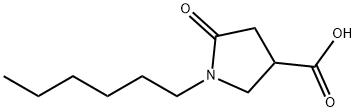 1-HEXYL-5-OXO-3-PYRROLIDINECARBOXYLIC ACID Struktur