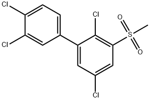 3-メチルスルホニル-2,3',4',5-テトラクロロビフェニル 化學(xué)構(gòu)造式