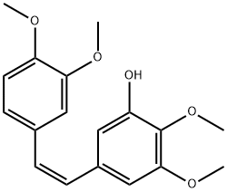 (Z)-3',4,4',5-テトラメトキシ-3-ヒドロキシスチルベン 化學(xué)構(gòu)造式