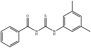 1-Benzoyl-3-(3,5-dimethylphenyl)thiourea, 5-[(Benzoylcarbamothioyl)amino]-m-xylene Struktur