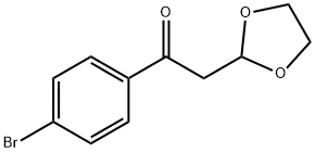 1-(4-Bromo-phenyl)-2-(1,3-dioxolan-2-yl)-ethanone Struktur