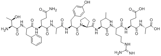 THR-PHE-GLN-ALA-TYR-PRO-LEU-ARG-GLU-ALA: TFQAYPLREA 結(jié)構(gòu)式