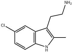 [2-(5-CHLORO-2-METHYL-1H-INDOL-3-YL)ETHYL]AMINE HYDROCHLORIDE HYDRATE 化學(xué)構(gòu)造式