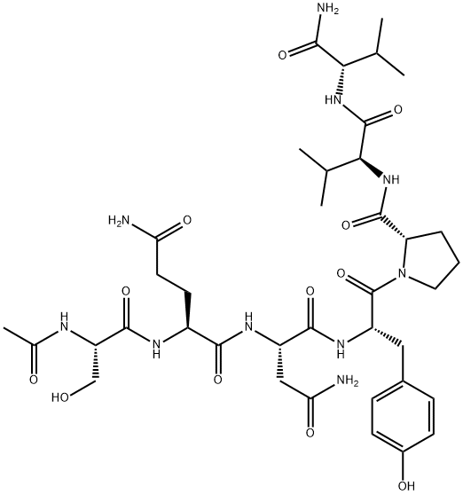 AC-SER-GLN-ASN-TYR-PRO-VAL-VAL-NH2 結(jié)構(gòu)式