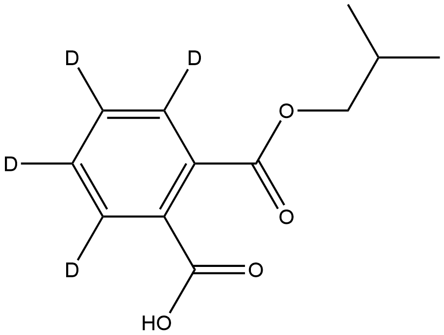 單異丁基鄰苯二甲酸酯-d4 結(jié)構(gòu)式