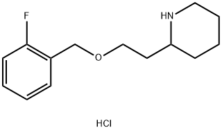 2-{2-[(2-Fluorobenzyl)oxy]ethyl}piperidinehydrochloride Struktur