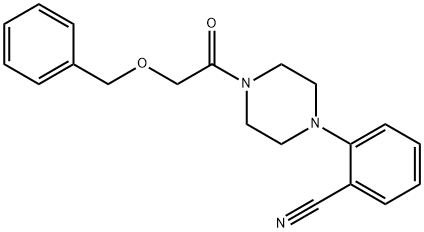 2-(4-(2-(芐氧基)乙?；?哌嗪-1-基)苯甲腈 結(jié)構(gòu)式