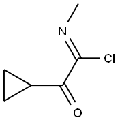 Cyclopropaneethanimidoyl chloride, N-methyl-alpha-oxo- (9CI) Struktur