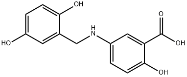 N-(2,5-二羥基芐基)-5-氨基水楊酸 結(jié)構(gòu)式