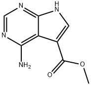 4-氨基-7H-吡咯并[2,3-D]嘧啶-5-甲酸甲酯 結(jié)構(gòu)式