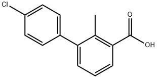 3-(4-Chlorophenyl)-2-methylbenzoic acid Struktur