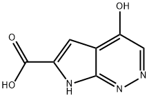 4-hydroxy-7H-pyrrolo[2,3-c]pyridazine-6-carboxylic acid Struktur