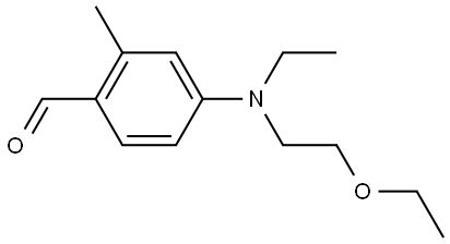 N-Ethyl-N-ethoxylethyl-4-amino-2-methyl benzaldehyde Struktur