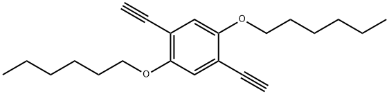 Benzene, 1,4-diethynyl-2,5-bis(hexyloxy)- Struktur