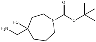 tert-Butyl 4-(aminomethyl)-4-hydroxy-1-azepanecarboxylate 結(jié)構(gòu)式