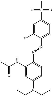 N-[2-[(2-氯-4-甲磺酸基苯基)偶氮]-5-(二乙基氨基)苯基]乙酰胺 結(jié)構(gòu)式
