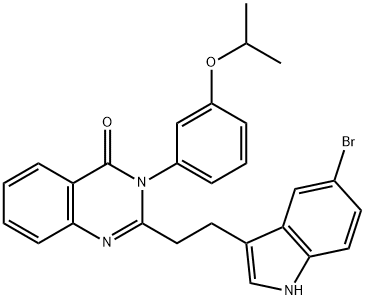 2-[2-(5-BROMO-1H-INDOL-3-YL)ETHYL]-3-[3-(1-METHYLETHOXY)PHENYL]-4-(3H)-QUINAZOLINONE Struktur