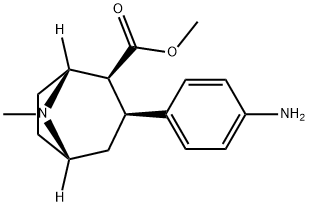 (1R,2S,3S,5S)-3-(4-AMINO-PHENYL)-8-METHYL-8-AZA-BICYCLO[3.2.1]OCTANE-2-CARBOXYLIC ACID METHYL ESTER Structure