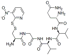 glutaminyl-valyl-valyl-S-(3-nitro-2-pyridinesulfenyl)cysteinyl-glycinamide Struktur