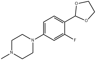 2-[2-Fluoro-4-(4-Methylpiperazino)phenyl]-1,3-dioxolane Struktur