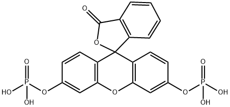 Fluorescein3,6-diphosphate Struktur