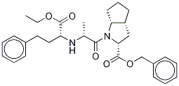 [2R,3ar,6aR]-1-[(2(R)-2-[[(1R)-1-Ethoxycarbonxyl)-3-phenylpropyl]amino]-1-oxopropyl]octahydrocyclopenta[6]pyrrole-2-carboxylic Acid, Benzyl Ester Struktur