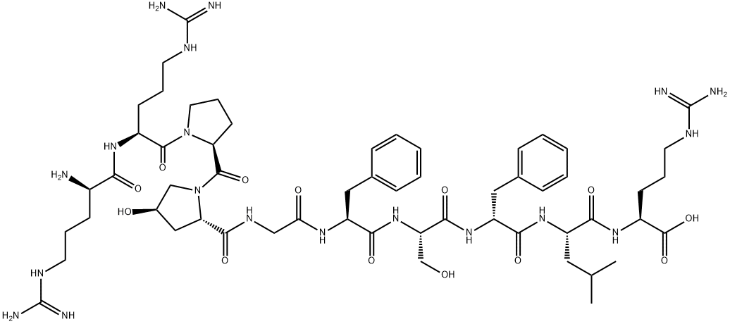 (D-ARG0,HYP3,D-PHE7,LEU8)-BRADYKININ 結(jié)構(gòu)式