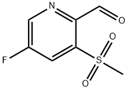 5-fluoro-3-(Methylsulfonyl)pyridine-2-carbaldehyde Struktur