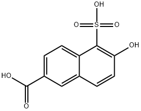2-carboxy-6-hydroxynaphthalene-5-sulfonic acid Struktur