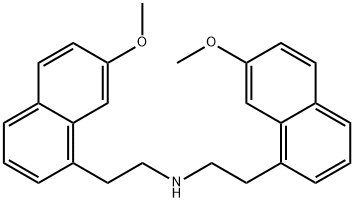 7-甲氧基-N-[2-(7-甲氧基-1-萘基)乙基]-1-萘乙胺 結(jié)構(gòu)式