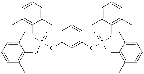 Phosphoric acid 1,3-phenylene tetrakis(2,6-dimethylphenyl) ester Struktur
