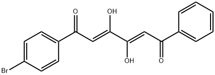 (Z,Z)-1-(4-Bromophenyl)-3,4-dihydroxy-6-phenyl-2,4-hexadiene-1,6-dione Struktur