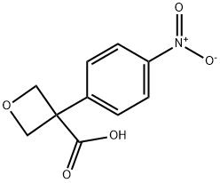 3-(4-Nitrophenyl)oxetane-3-carboxylic acid Struktur