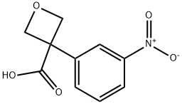 3-(3-Nitrophenyl)oxetane-3-carboxylic acid Struktur