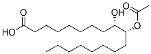 (R*,S*)-10-acetoxy-9-hydroxyoctadecanoic acid Struktur