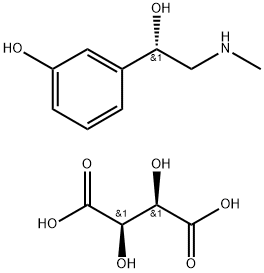 (S)-(beta-,3-dihydroxyphenethyl)methylammonium hydrogen [R-(R*,R*)]-tartrate  Struktur