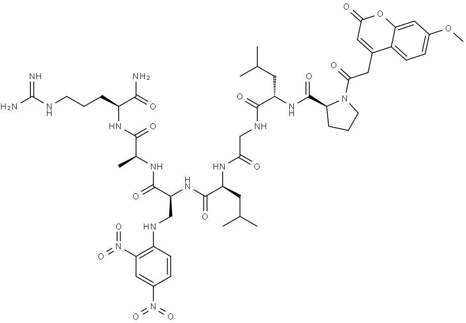 MCA-PRO-LEU-GLY-LEU-DAP(DNP)-ALA-ARG-NH2 Struktur