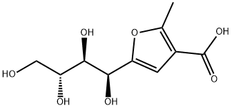 2-METHYL-5-(1,2,3,4-TETRAHYDROXYBUTYL)-3-FUROIC ACID Structure