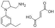 (-)-1-(3-Ethylphenyl)-2-pyrrolidinemethanamine fumarate Struktur