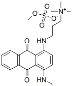 3-[[9,10-dihydro-4-(methylamino)-9,10-dioxo-1-anthryl]aminopropyl]trimethylammonium methyl sulphate Struktur