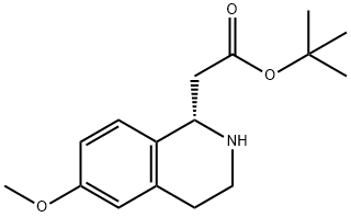 1-Isoquinolineacetic  acid,1,2,3,4-tetrahydro-6-methoxy-,1,1-dimethylethyl  ester,(S)-  (9CI) Struktur