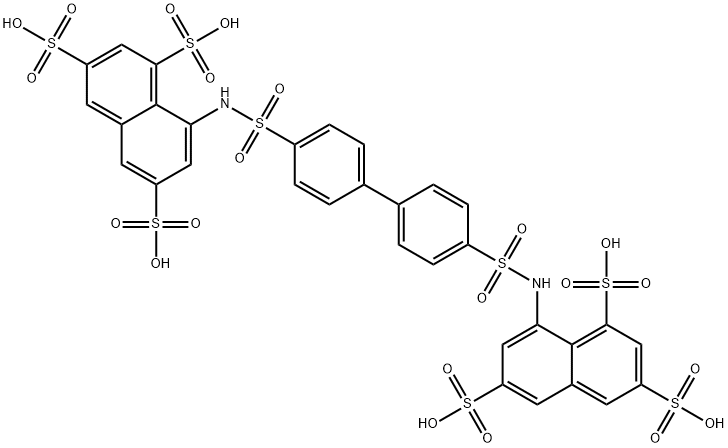 8,8'-((1,1'-Biphenyl)-4,4'-diylbis(sulfonylimino))bis-1,3,6-naphthalenetrisulfonic acid Struktur