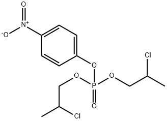Phosphoric acid bis(2-chloropropyl)4-nitrophenyl ester Structure