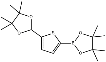 4,4,5,5-Tetramethyl-2-[5-(4,4,5,5-Tetramethyl-1,3-dioxolan-2-yl)thiophen-2-yl]-1,3,2-dioxaborolane Struktur
