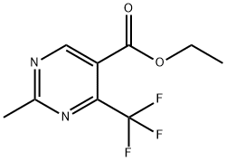 ETHYL 2-METHYL-4-(TRIFLUOROMETHYL)-5-PYRIMIDINECARBOXYLATE Struktur