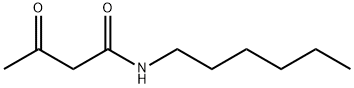 N-ヘキシル-3-オキソブタンアミド 化學構造式